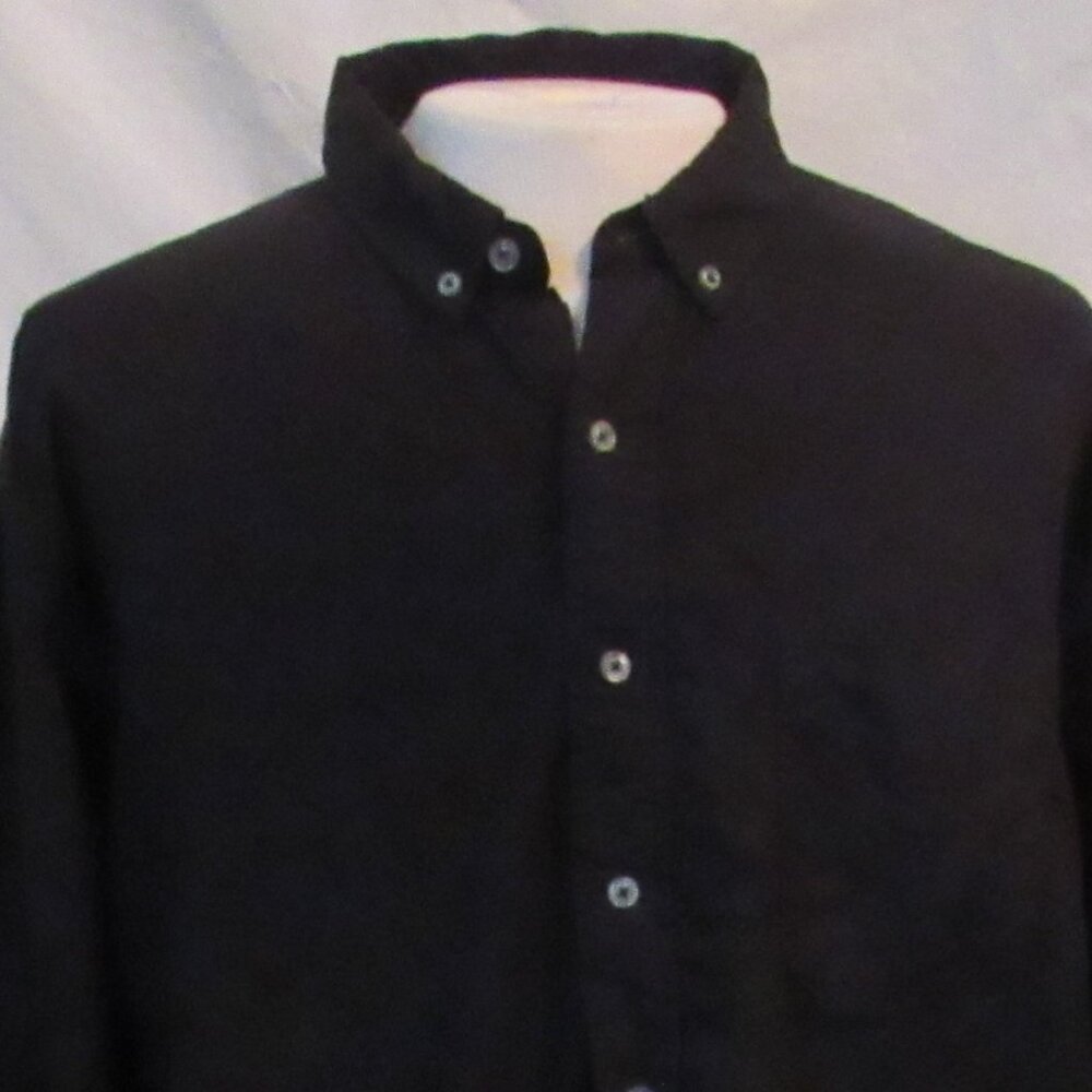 Fresh Produce Black Long Sleeve Button Down Size XXL 100% Cotton EUC